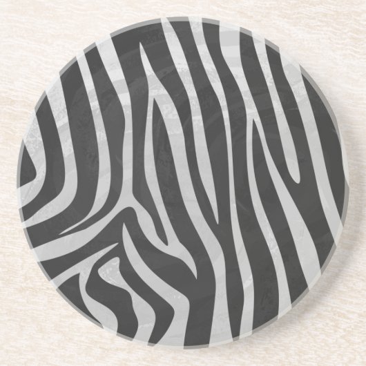 Trendy Zebra Animal Print Pattern gemaakt door Ima Zandsteen Onderzetter (Voorkant)