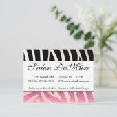 Trendy Zebra & Cheetah Salon Sale Certificates Briefkaart (Staand voorkant)