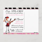 Trendy Zebra & Cheetah Salon Sale Certificates Briefkaart (Achterkant)