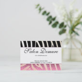 Trendy Zebra & Cheetah Salon Sale Certificates Visitekaartje (Staand voorkant)