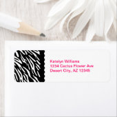 Trendy Zebra gepersonaliseerd adreslabel Etiket (Insitu)