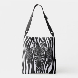 Trendy Zebra Herd op Zebra Print Crossbody Tas