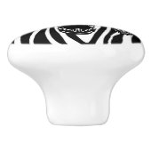 Trendy Zebra Herd op Zebra Print Keramische Knop (Zijkant)