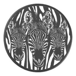 Trendy zebra kudde op zebraprint hockey puck