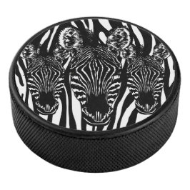 Trendy zebra kudde op zebraprint hockey puck