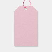 Trendy zebra kudde op zebraprint roze cadeaulabel (Achterkant)