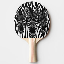 Trendy zebra kudde op zebraprint tafeltennisbatje