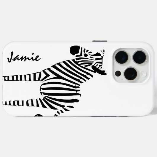 Trendy Zebra-liefhebbers Case-Mate iPhone Case (Achterkant (horizontaal))