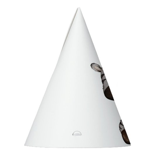 Trendy Zebra Party Animal Oerwoud Wild 1 geboorte Feesthoedjes (Links)