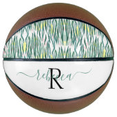 Trendy Zebra Pattern | Monogram Basketbal (Voorkant)