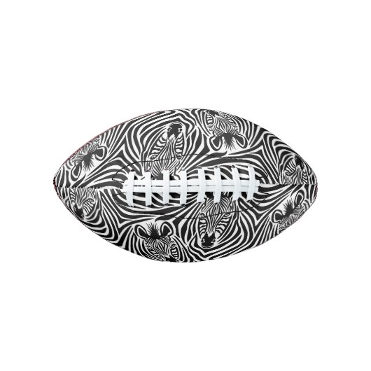 Trendy Zebra Print Black And White Pattern American Football (Voorkant)