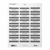 Trendy Zebra Print Black and White Pattern Etiket (Full Sheet)