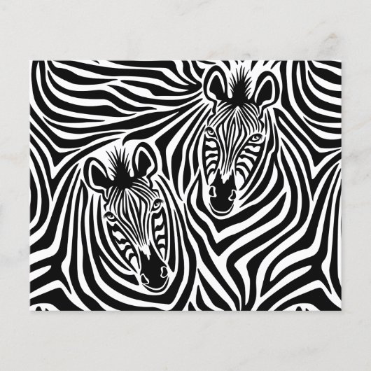 Trendy Zebra Print Black and White Pattern Flyer (Voorkant)