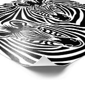 Trendy Zebra Print Black and White Pattern Foto Afdruk (Hoek)