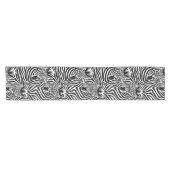 Trendy Zebra Print Black and White Pattern Korte Tafelloper (Horizontaal)