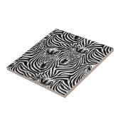 Trendy Zebra Print Black and White Pattern Tegeltje (Zijkant)
