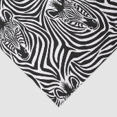 Trendy Zebra Print Black and White Pattern Tissuepapier (Detail)