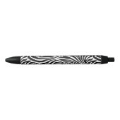 Trendy Zebra Print Black and White Pattern Zwarte Inkt Pen (Voorkant)