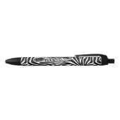 Trendy Zebra Print Black and White Pattern Zwarte Inkt Pen (Bovenkant)