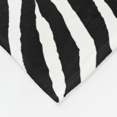 Trendy Zebra Print Chic Hot Pink Bow and Name Fleece Deken (Hoek)