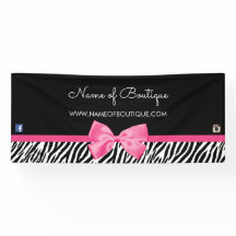 Trendy Zebra Print en Chic Pink Bow Boutique 6 ft