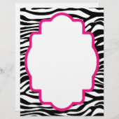 Trendy Zebra Print met roze Gepersonaliseerd Lette (Voorkant / Achterkant)