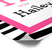 Trendy Zebra Print Nursery Wall Art Name Print (Hoek)