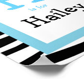 Trendy Zebra Print Nursery Wall Art Name Print (Hoek)