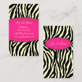 Trendy zebra print visitekaartje (Voorkant / Achterkant)