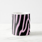 Trendy zebra roze monogram koffiemok (Center)