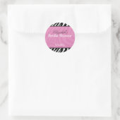 Trendy Zebra Stripe Favor Stickers (Tas)