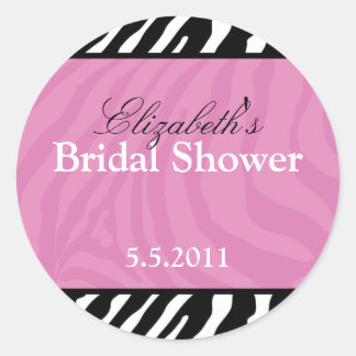 Trendy Zebra Stripe  Favor Stickers