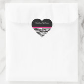 Trendy Zebra Stripe gepersonaliseerde Sticker (Tas)