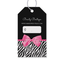 Trendy zebraprint met chique roze strik boetiek
