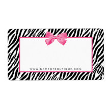 Trendy zebraprint met chique roze strik boetiek