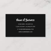 Trendy zebraprint met roze Gerbera Daisy Flower Visitekaartje (Achterkant)