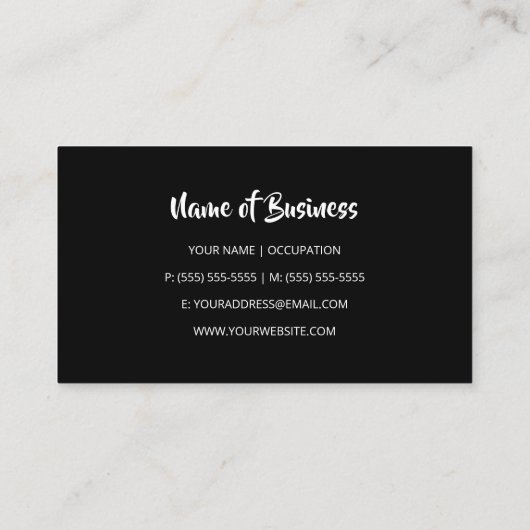 Trendy zebraprint met roze Gerbera Daisy Flower Visitekaartje (Achterkant)