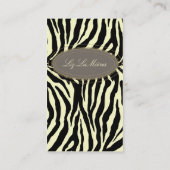 Trendy zebraprint visitekaartje (Achterkant)