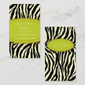 Trendy zebraprint visitekaartje (Voorkant / Achterkant)