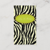 Trendy zebraprint visitekaartje (Achterkant)