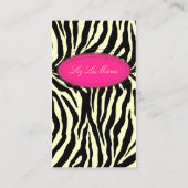 Trendy zebraprint visitekaartje (Achterkant)