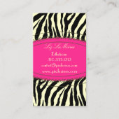 Trendy zebraprint visitekaartje (Voorkant)