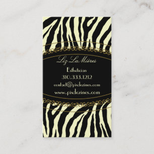 Trendy zebraprint visitekaartje