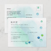 Trendy ZEE GLASS Waterverf RSVP Menu (Voorkant / Achterkant)
