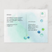 Trendy ZEE GLASS Waterverf RSVP Menu (Achterkant)