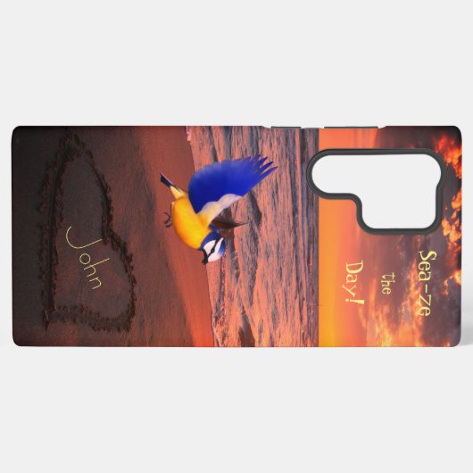 Trendy Zee- Seabird Love Samsung Galaxy Hoesje (Achterkant horizontaal)