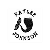 Trendy zeemeermin staartnaam rubberstempel (Afrduk)