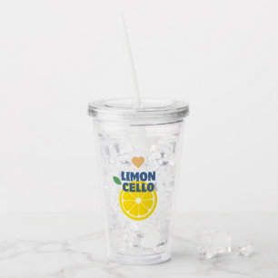 Trendy Zelfgemaakte Limoncello Citroenlikeur Favor Acryl Drinkbeker
