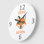 Trendy Zero Fox met de zin Emoji Cartoon Grote Klok (Hoek)