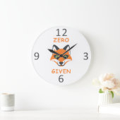 Trendy Zero Fox met de zin Emoji Cartoon Grote Klok (Huis)